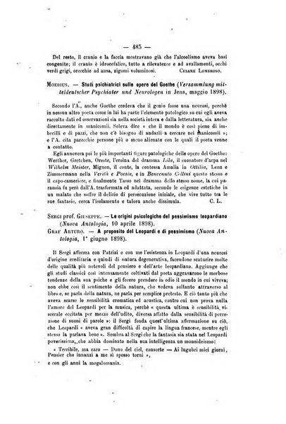 Archivio di psichiatria, scienze penali ed antropologia criminale per servire allo studio dell'uomo alienato e delinquente