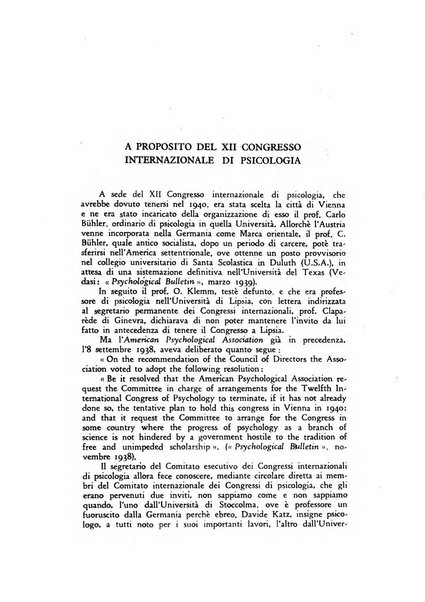 Archivio di psicologia, neurologia, psichiatria e psicoterapia