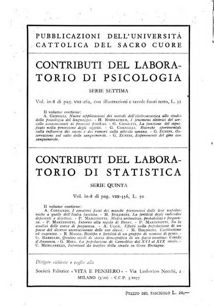 Archivio di psicologia, neurologia, psichiatria e psicoterapia