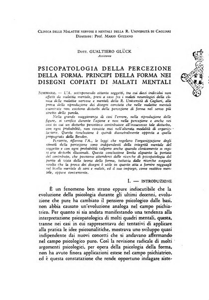 Archivio di psicologia, neurologia, psichiatria e psicoterapia