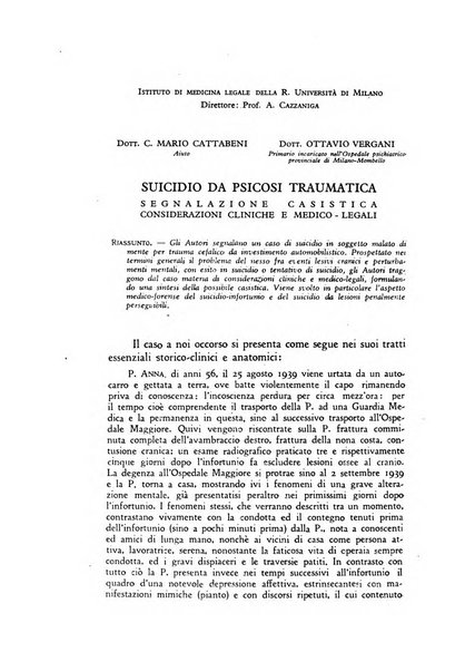 Archivio di psicologia, neurologia, psichiatria e psicoterapia