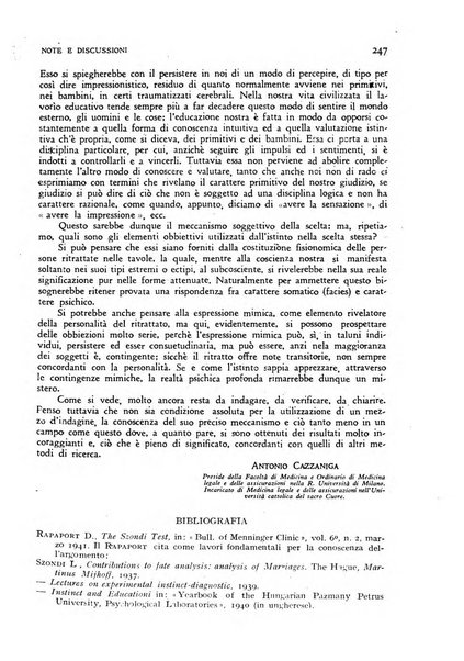 Archivio di psicologia, neurologia, psichiatria e psicoterapia