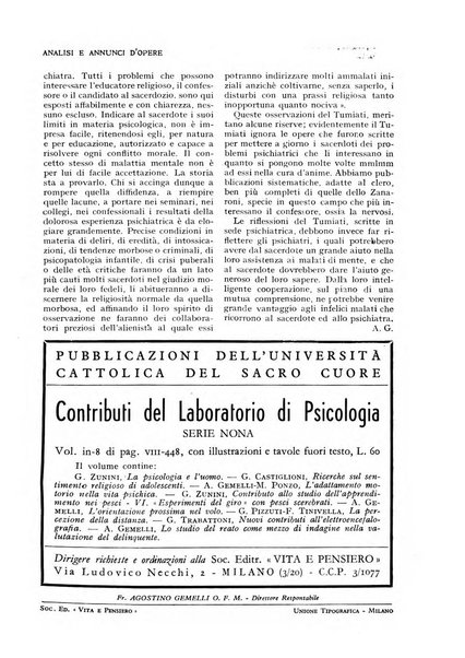 Archivio di psicologia, neurologia, psichiatria e psicoterapia