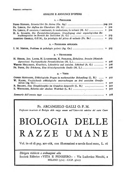 Archivio di psicologia, neurologia, psichiatria e psicoterapia