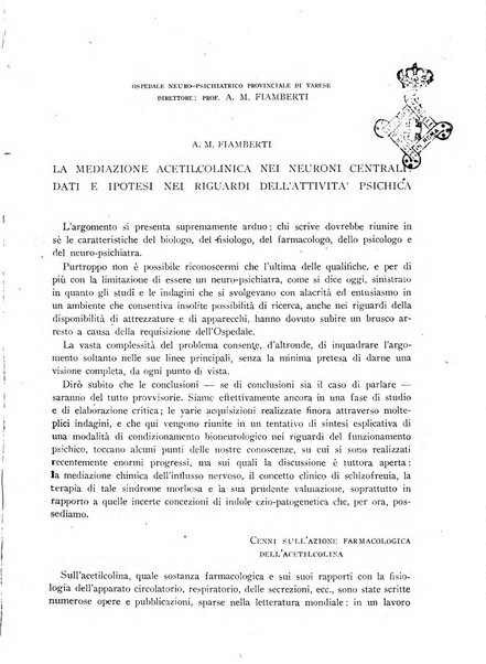 Archivio di psicologia, neurologia, psichiatria e psicoterapia