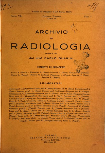 Archivio di radiologia