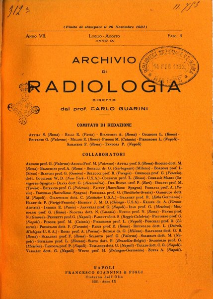 Archivio di radiologia