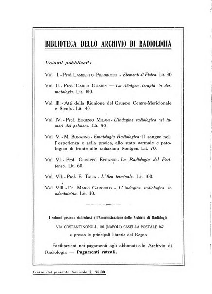 Archivio di radiologia