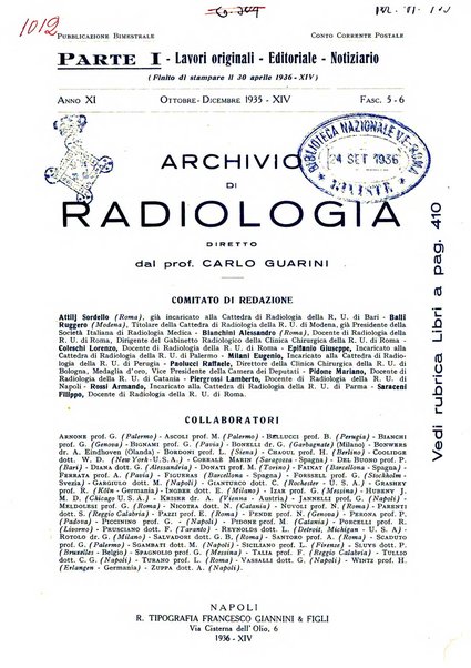 Archivio di radiologia