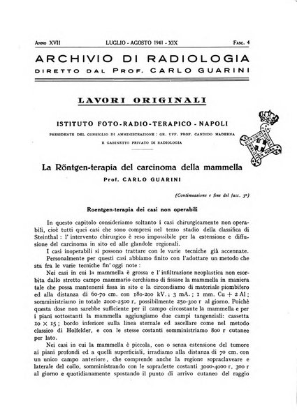 Archivio di radiologia