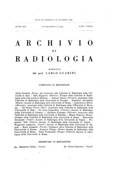 Archivio di radiologia