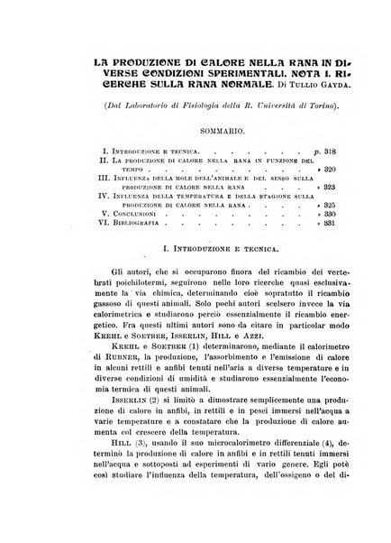 Archivio di scienze biologiche