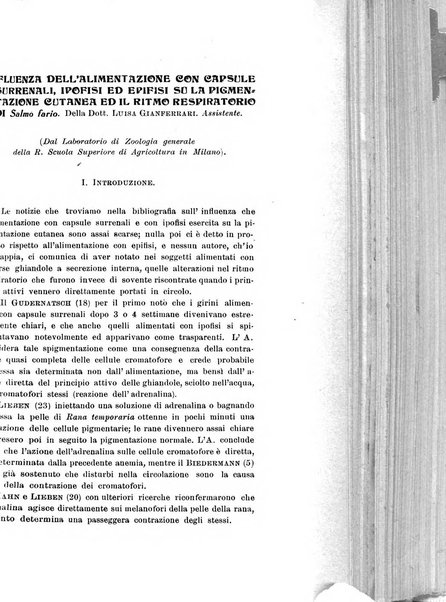 Archivio di scienze biologiche