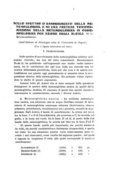 Archivio di scienze biologiche