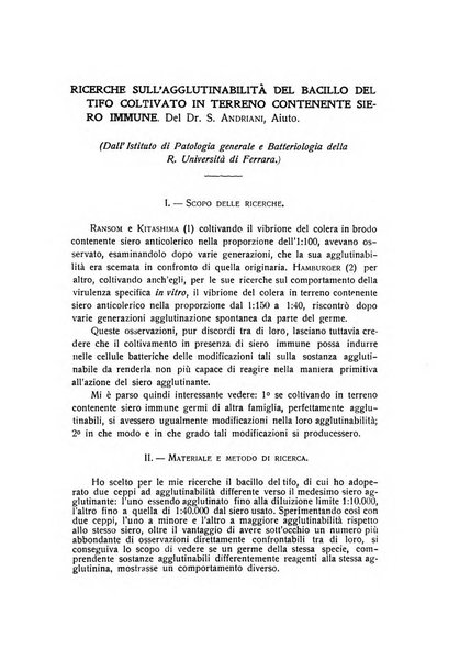 Archivio di scienze biologiche