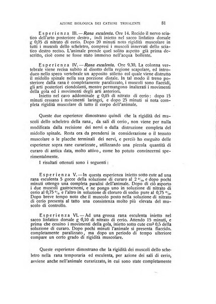 Archivio di scienze biologiche