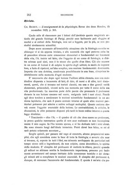 Archivio di scienze biologiche