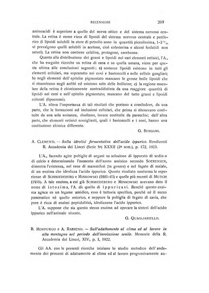 Archivio di scienze biologiche