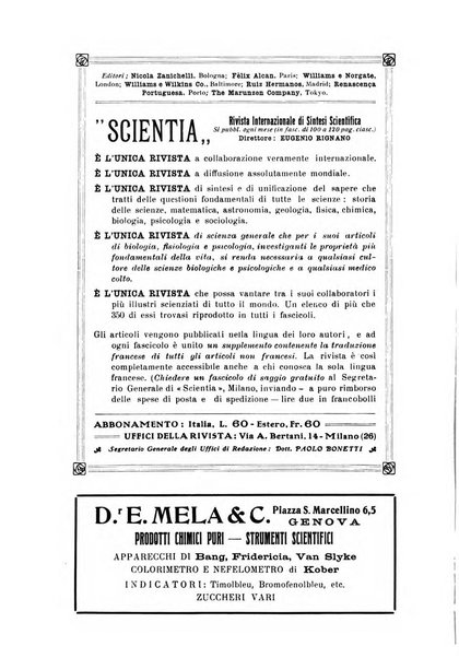 Archivio di scienze biologiche