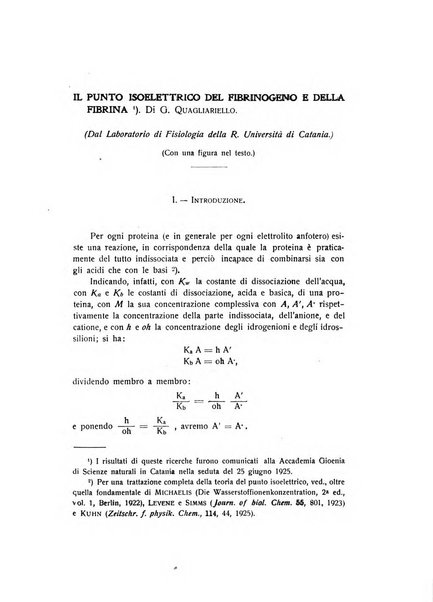 Archivio di scienze biologiche