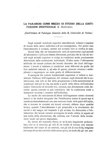 Archivio di scienze biologiche