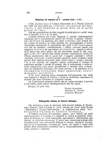 Archivio di scienze biologiche