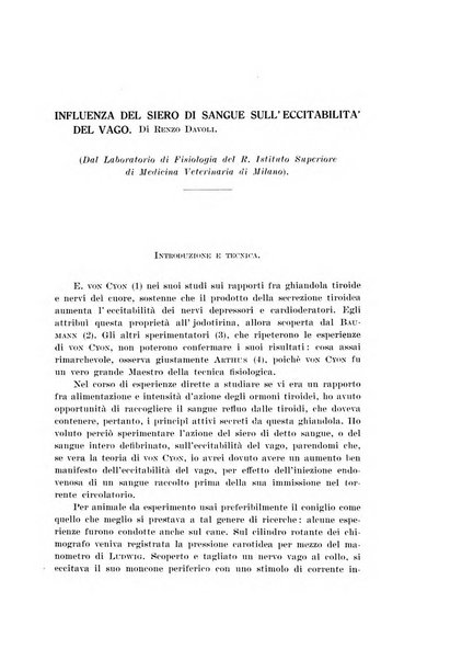 Archivio di scienze biologiche