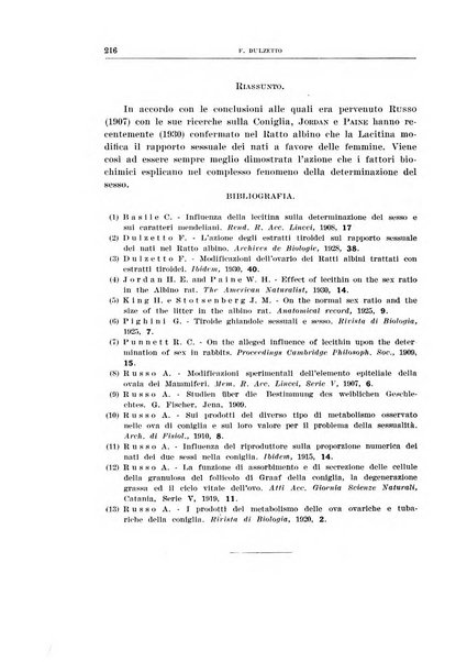 Archivio di scienze biologiche