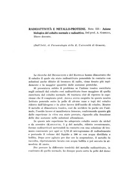 Archivio di scienze biologiche