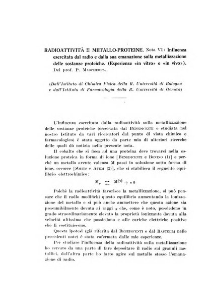 Archivio di scienze biologiche