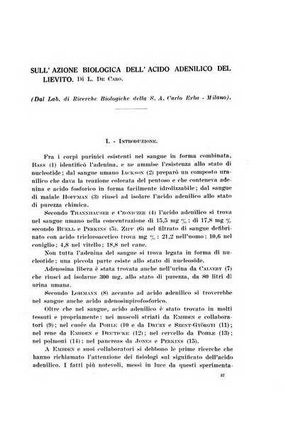 Archivio di scienze biologiche