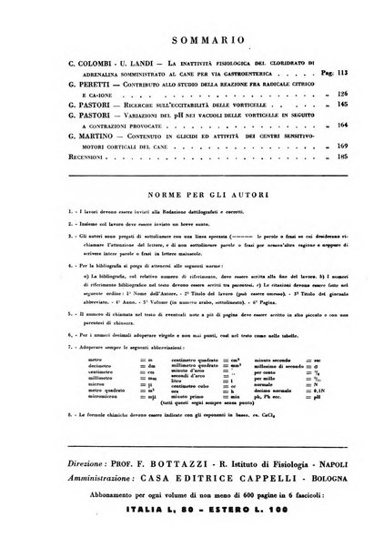 Archivio di scienze biologiche