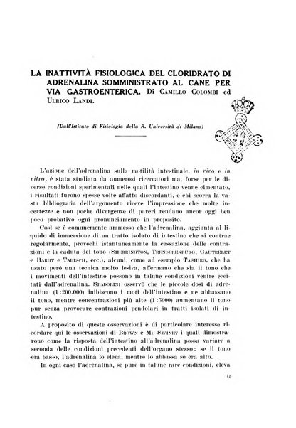 Archivio di scienze biologiche