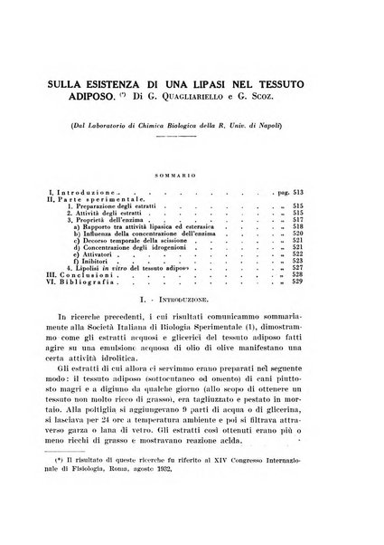 Archivio di scienze biologiche