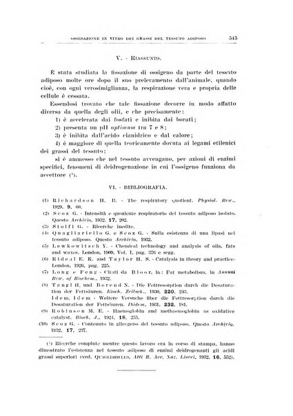 Archivio di scienze biologiche