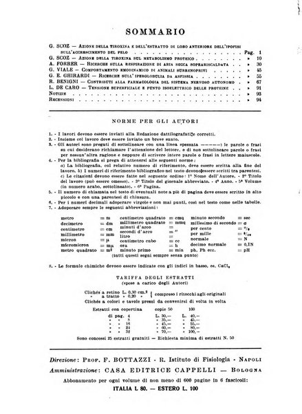 Archivio di scienze biologiche