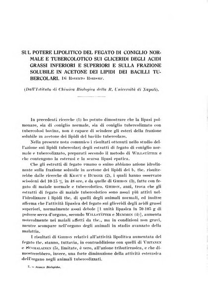 Archivio di scienze biologiche