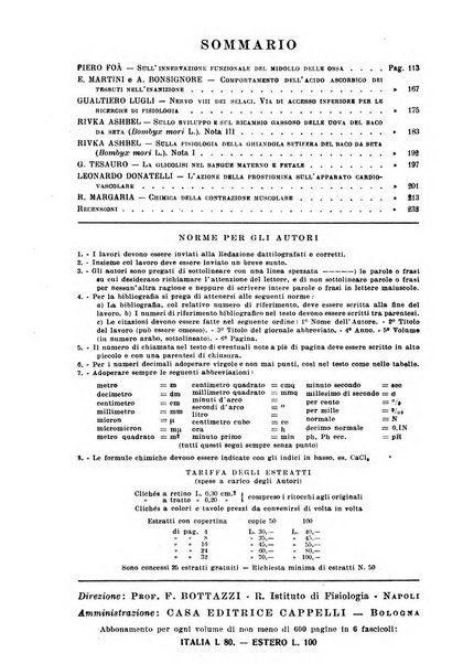 Archivio di scienze biologiche