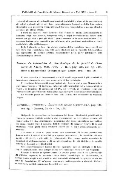 Archivio di scienze biologiche