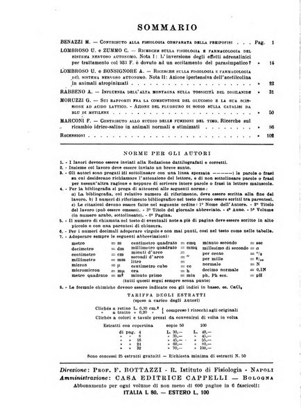 Archivio di scienze biologiche