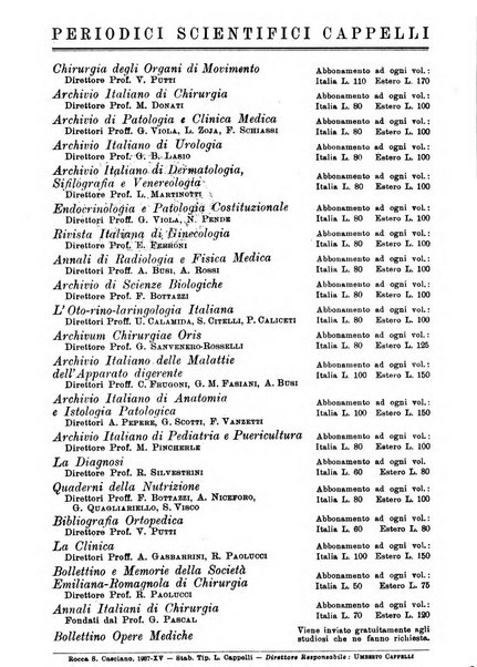 Archivio di scienze biologiche