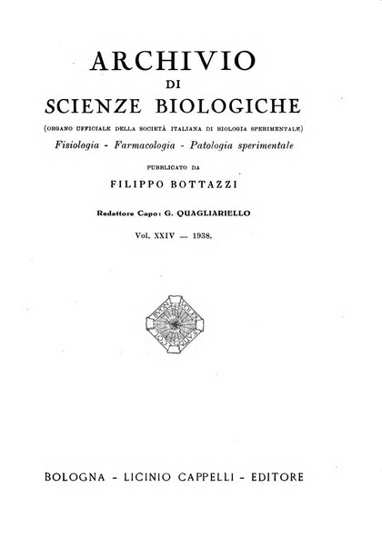 Archivio di scienze biologiche