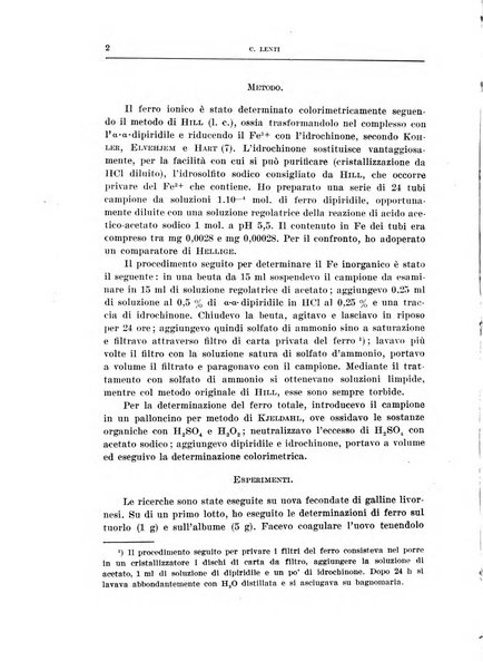 Archivio di scienze biologiche