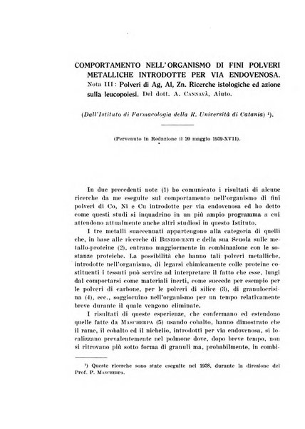 Archivio di scienze biologiche