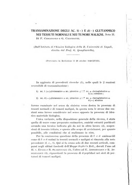 Archivio di scienze biologiche