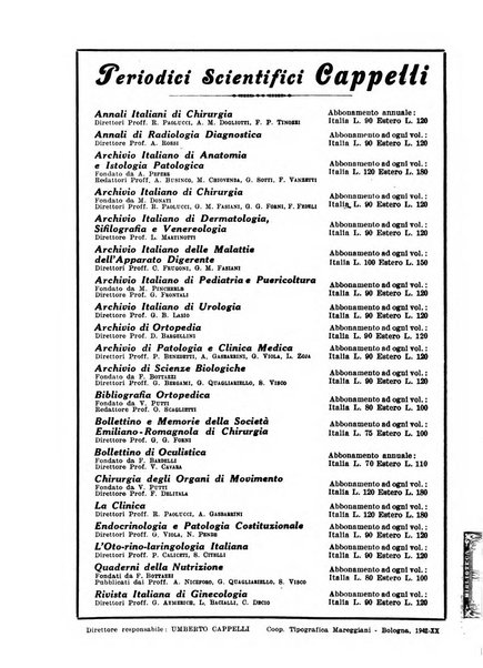 Archivio di scienze biologiche