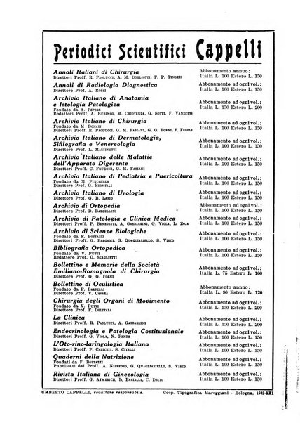 Archivio di scienze biologiche