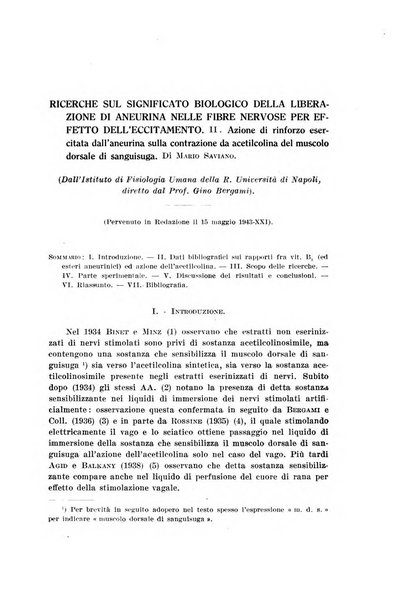 Archivio di scienze biologiche