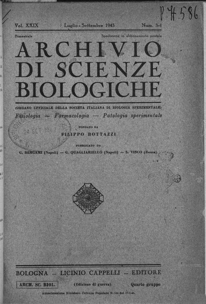 Archivio di scienze biologiche