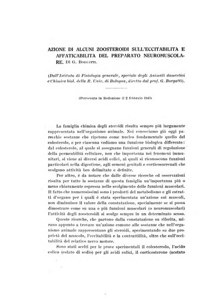 Archivio di scienze biologiche